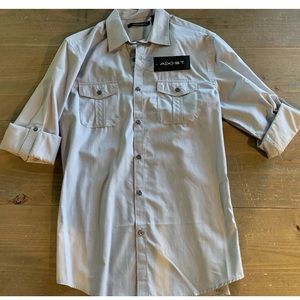 Men’s Axist Long-Sleeve Casual Button-Down Shirt